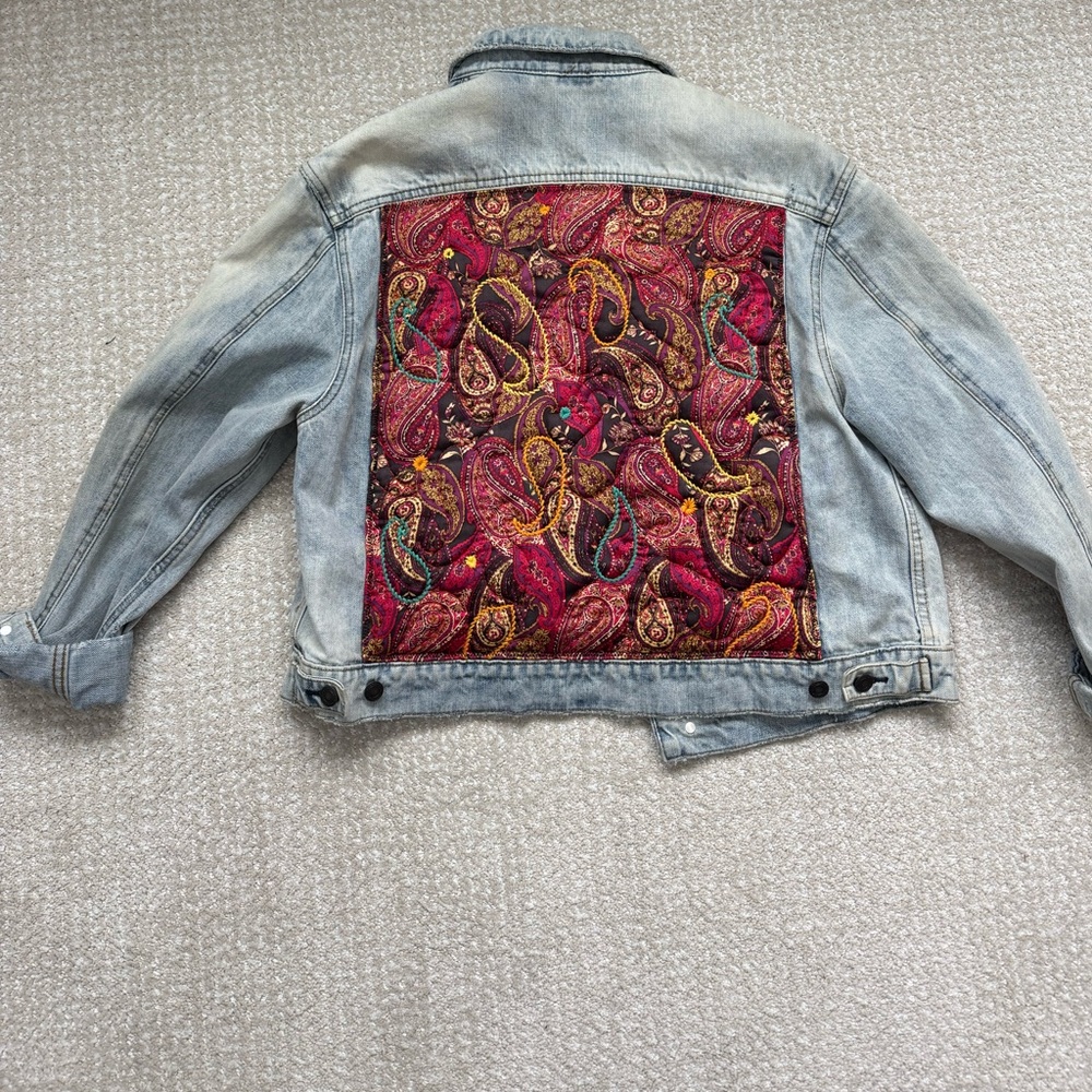 Free People Quilted Jean Jacket Size XS/S